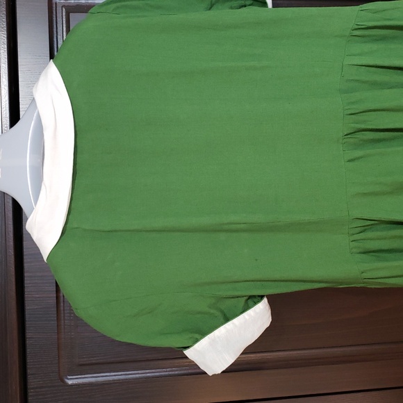 Son de Flor, Classic Dress with Garden Peter Pan Collar, Spring Green, XXL - Picture 9 of 11